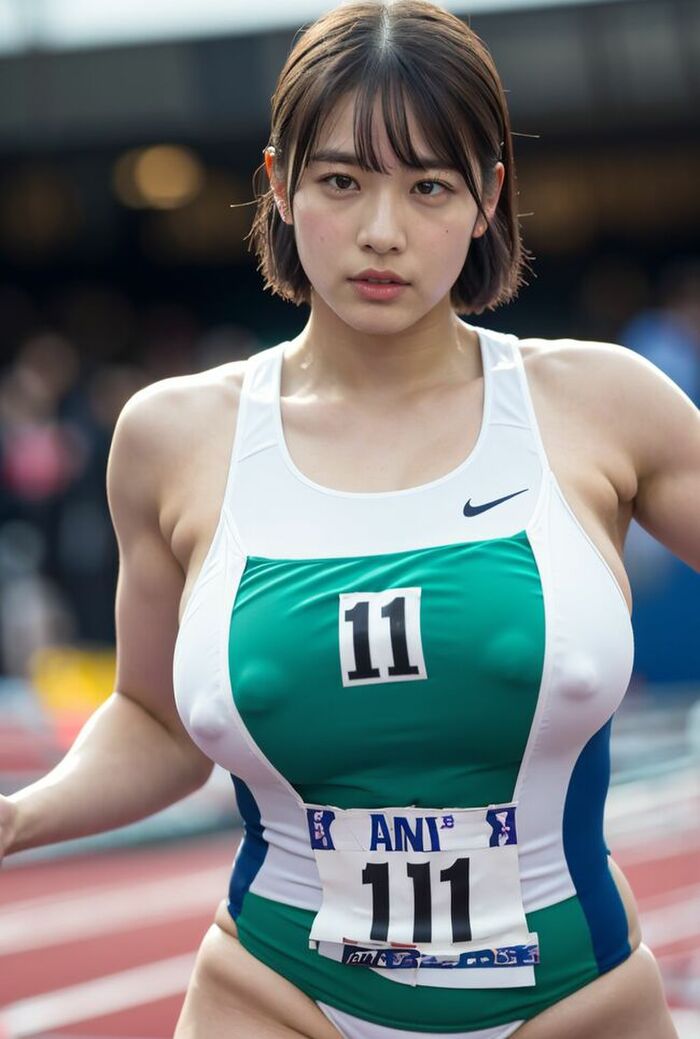 [22nd] 47 Athlete AI erotic images Bouncy boobs in the sports scene! Supple thighs! I tried to generate a lower butt that comes out 10th image