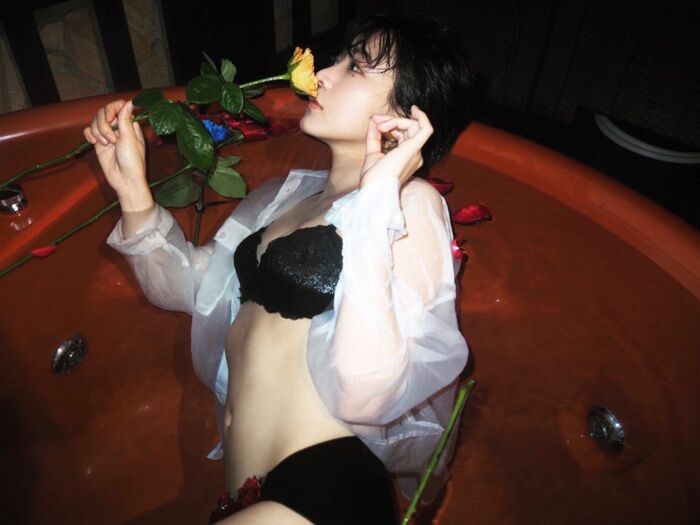 Cina Tatsumi 100 erotic images including lingerie grabia with amazing sex appeal! 87th image
