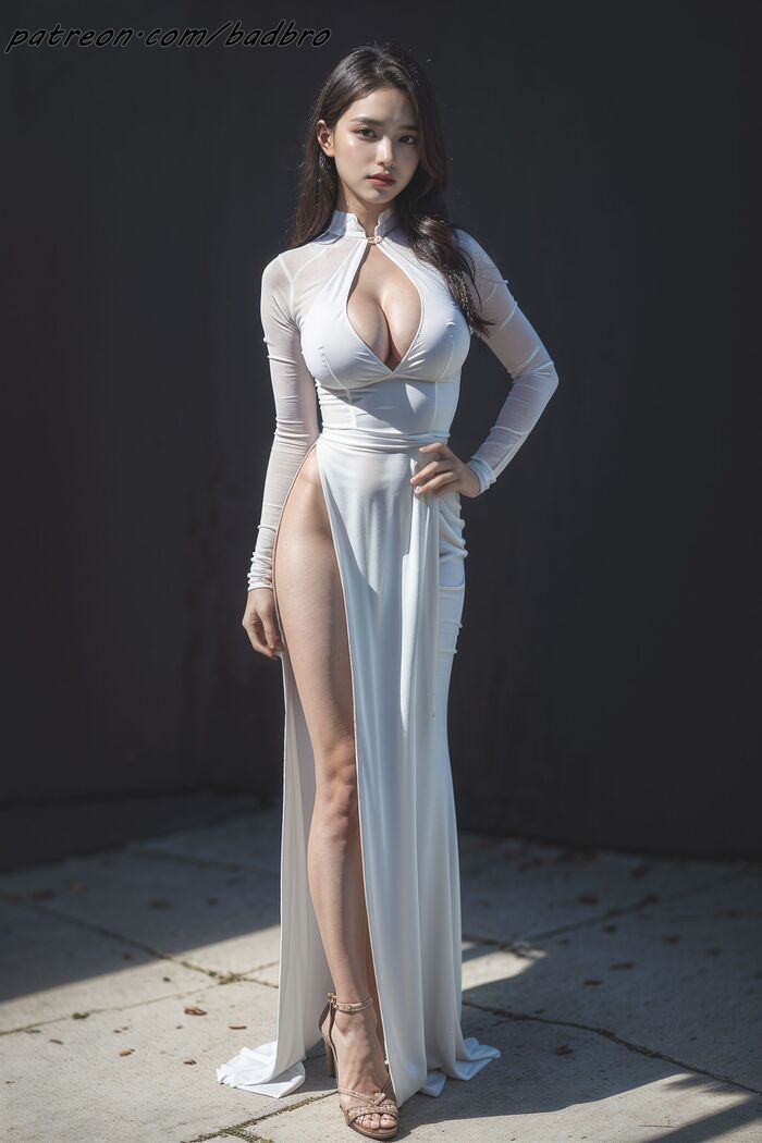 badbro_Ao Dai cleavage AI Generated 20th image