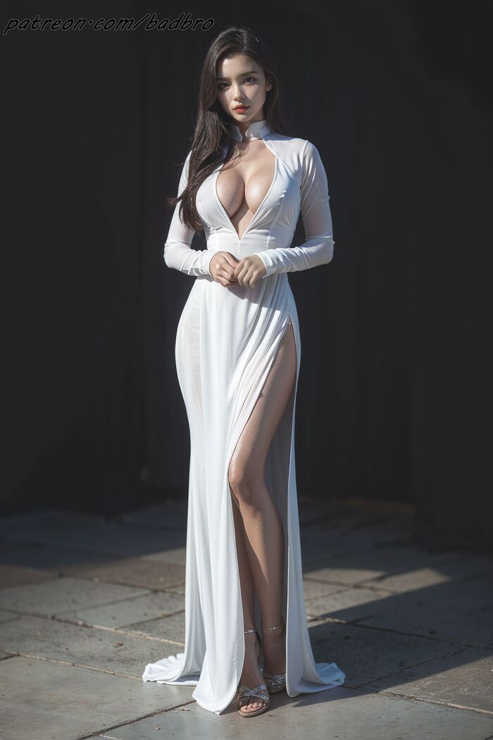 badbro_Ao Dai cleavage AI Generated 25th image