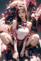 粉紅機甲(七)開腳 AI Generated