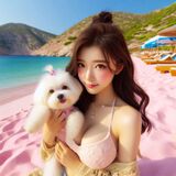 女子遊世界各國海灘.2 AI Generated
