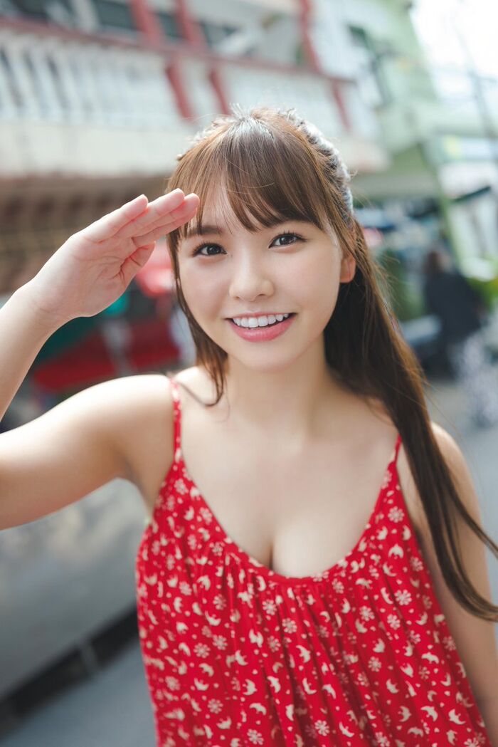 [Image] Yuzumi Hongo with huge breasts, who challenges the gravure of a lewd costume wwwwwwwwwww 19th image