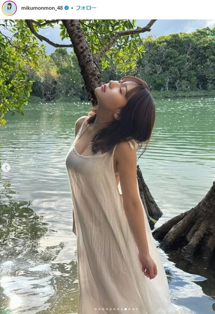 [H image] Over 30,000 likes for gravure queen Miku Tanaka! Visit the god body of huge breasts abs wwwwwwwww 12th image