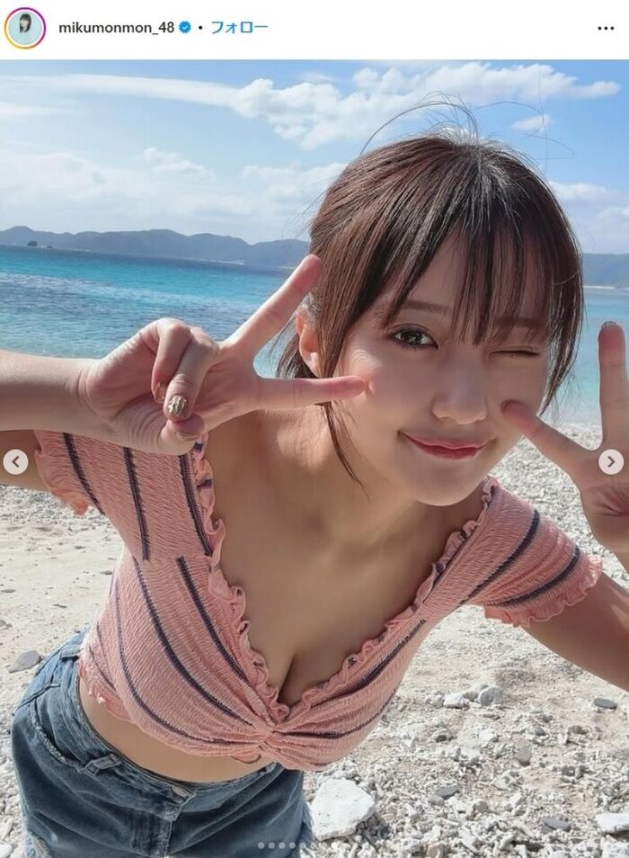 [H image] Over 30,000 likes for gravure queen Miku Tanaka! Visit the god body of huge breasts abs wwwwwwwww 18th image