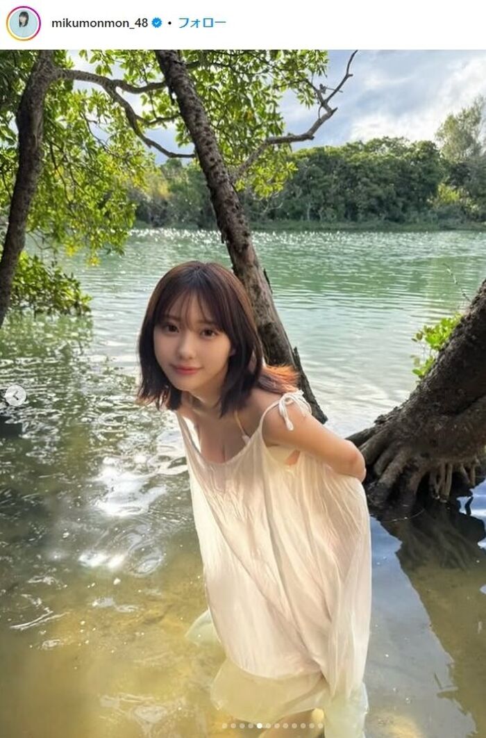 [H image] Over 30,000 likes for gravure queen Miku Tanaka! Visit the god body of huge breasts abs wwwwwwwww 8th image
