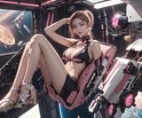 冷豔機甲(四)慵懶 AI Generated