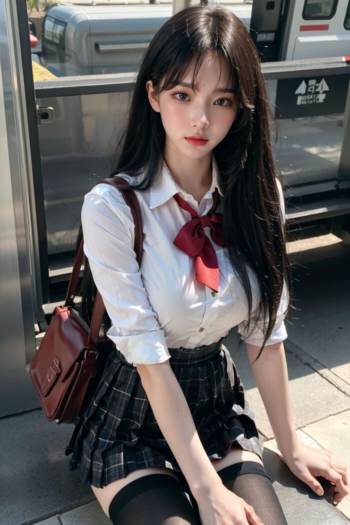 讓癡漢抓狂的JK美少女 AI Generated 3th image