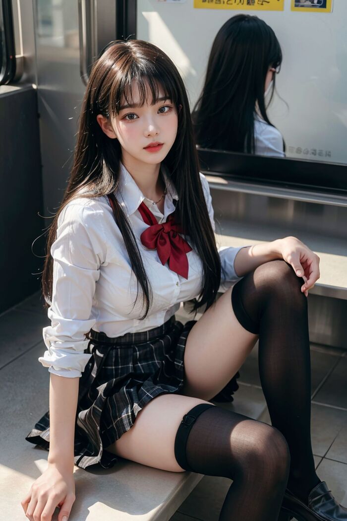 讓癡漢抓狂的JK美少女 AI Generated 4th image