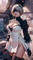 寄葉部隊基地內輕鬆的2B AI Generated
